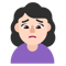 Woman Frowning- Light Skin Tone emoji on Microsoft